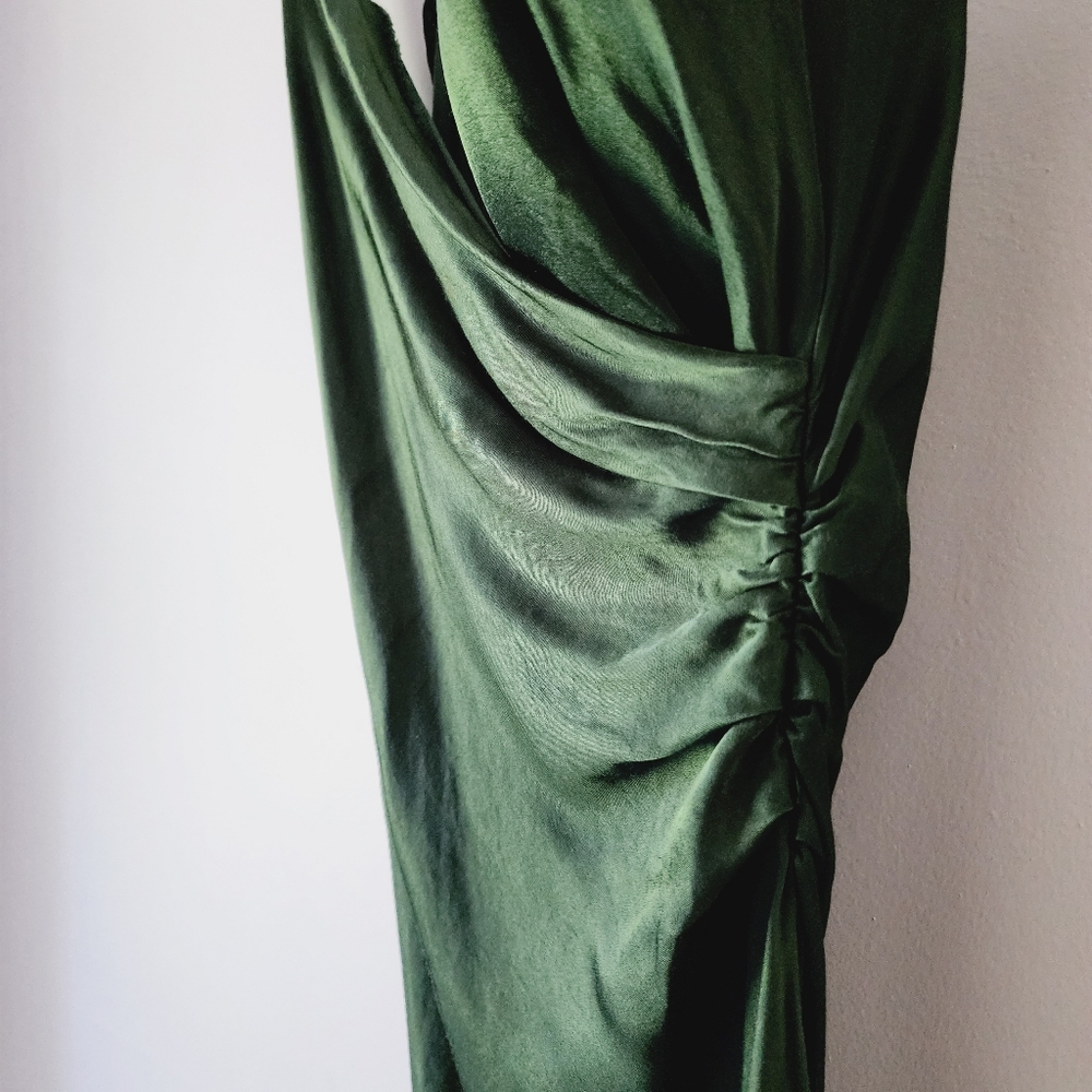 Zara Dark Green Midi Dress - Picture 6 of 14